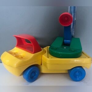 Vintage 1985 Little Tikes Toddle Tots Vehicle Up n Down Cherry Picker Toy Truck